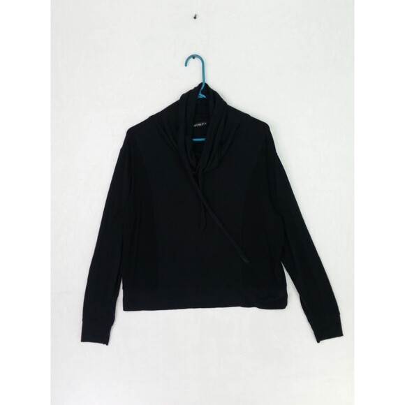 Athleta Sweatshirt Black Coaster Luxe Cowl Neck Pullover Lounge Medium M - Picture 1 of 8
